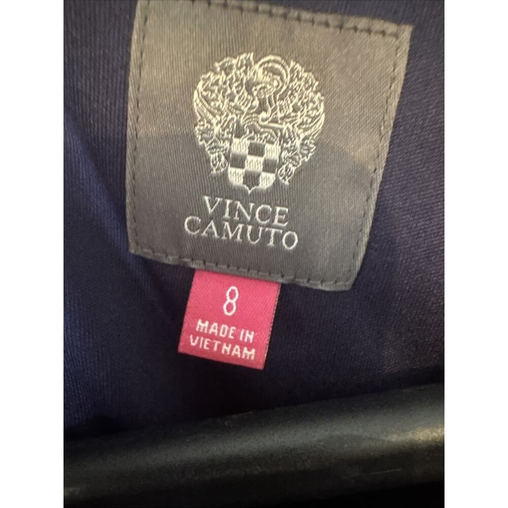 Vince Camuto Womens‎ Printed Dress Sz 8 Blue Pink Half Sleeves Polyester Blend - Picture 3 of 6
